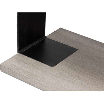 Covet Console by Sarreid Ltd. in white. Made from tanganika wood in a transitional style.