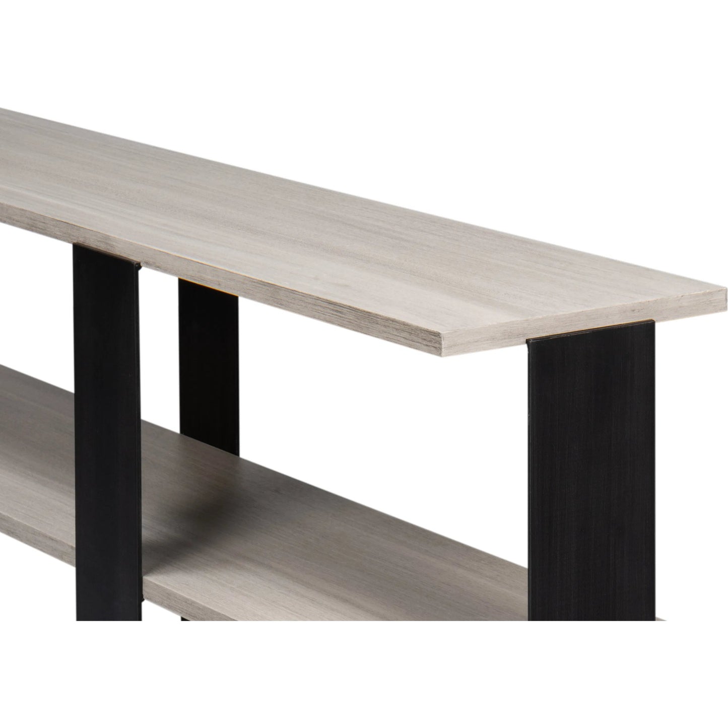 011 SI-2372478 | Closeup | Covet Console by Sarreid Ltd. in white. Made from tanganika wood in a transitional style.