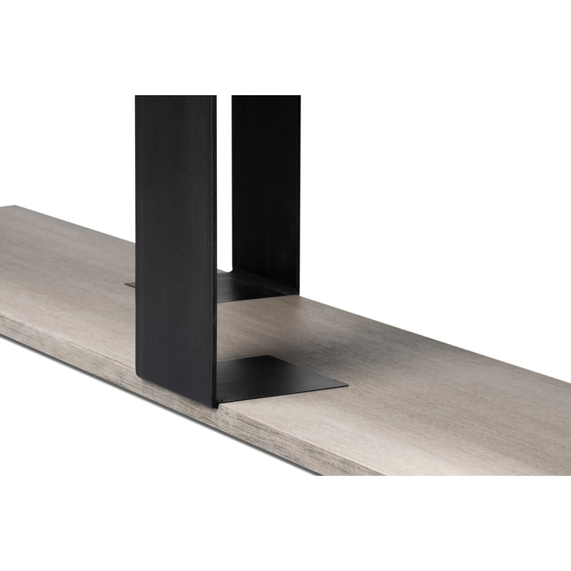 Covet Console by Sarreid Ltd. in white. Made from tanganika wood in a transitional style.