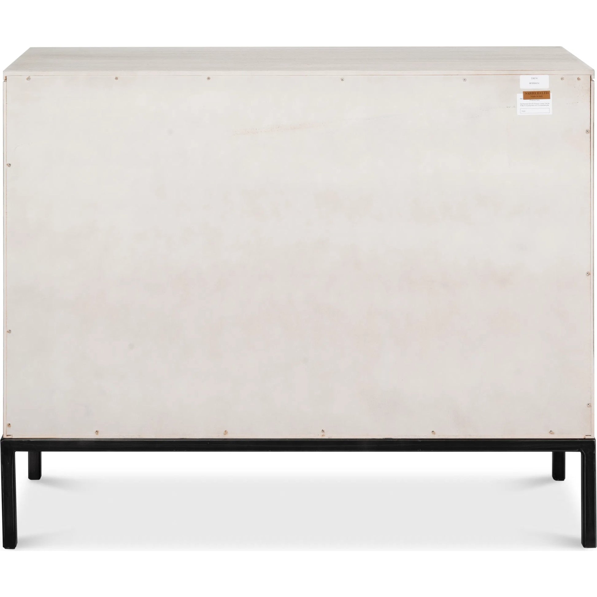 Covet Door Chest by Sarreid Ltd. in white. Made from tanganika wood in a transitional style.