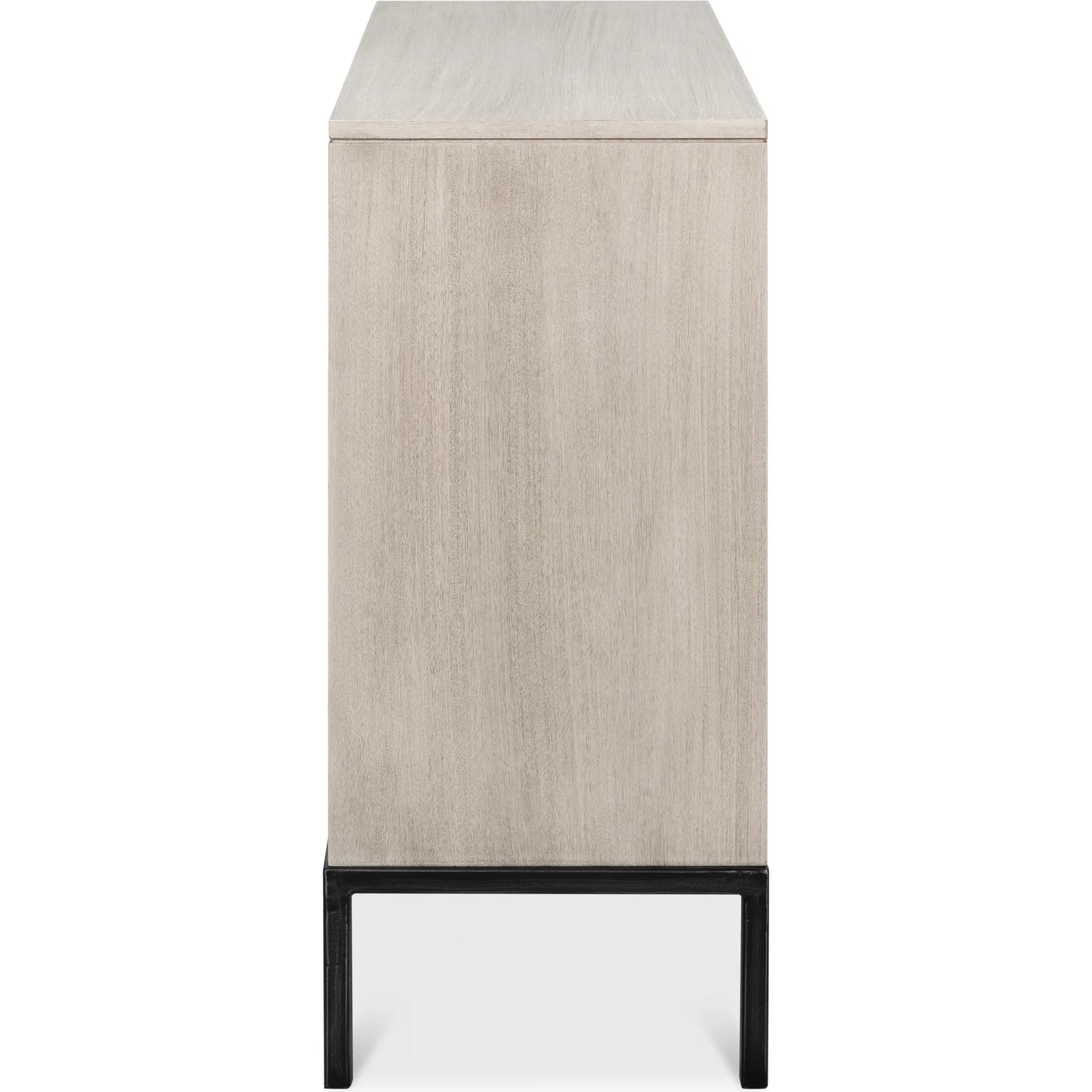 Covet Door Chest by Sarreid Ltd. in white. Made from tanganika wood in a transitional style.
