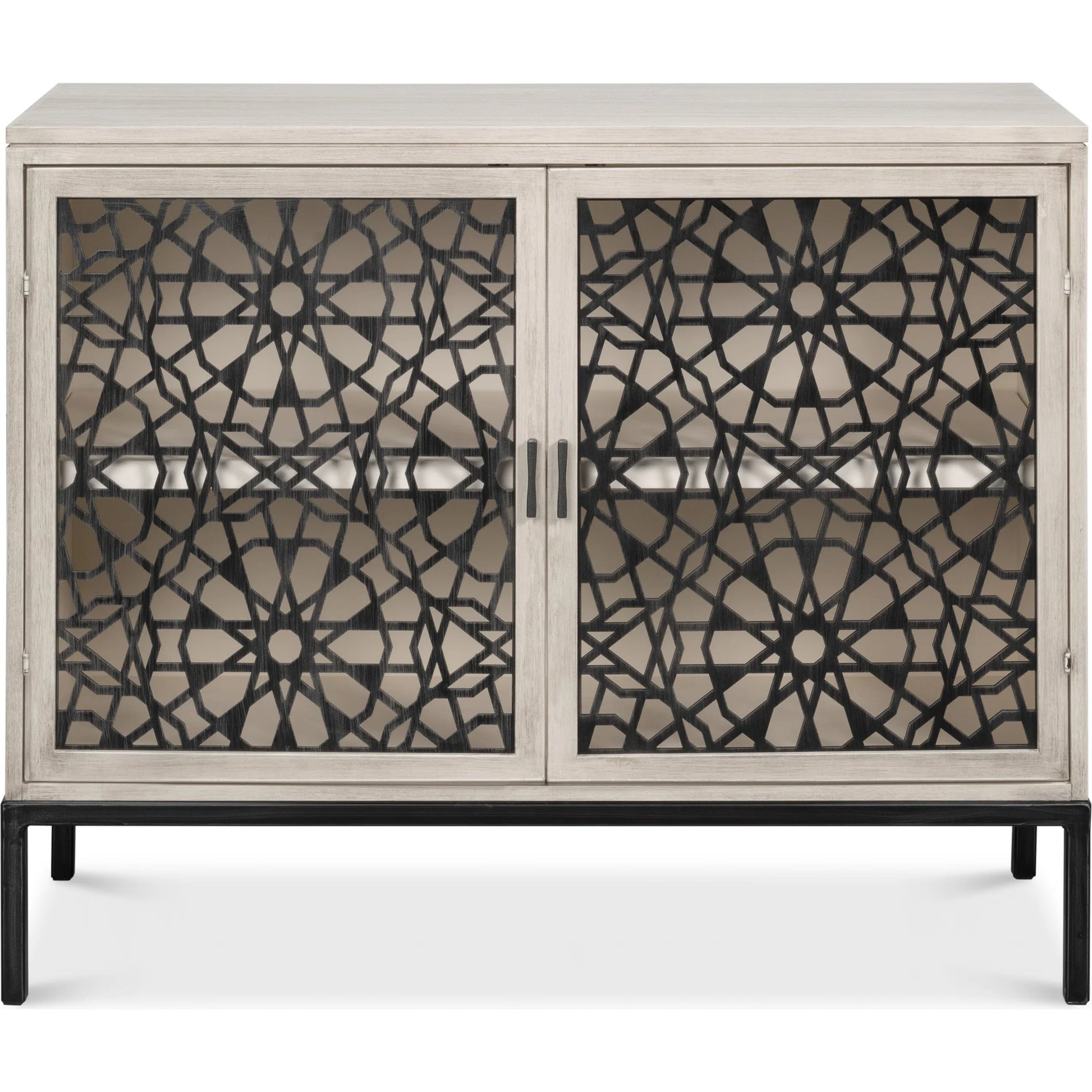Covet Door Chest by Sarreid Ltd. in white. Made from tanganika wood in a transitional style.