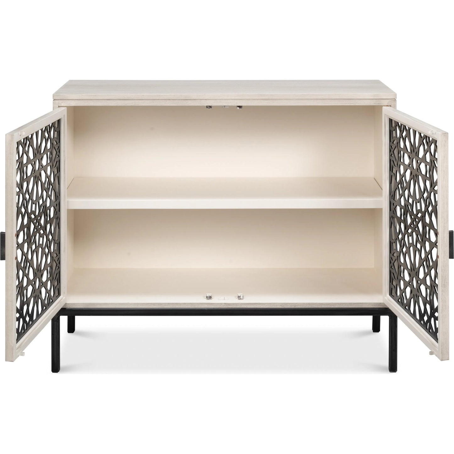 004 SI-2372479 | Additional Silo | Covet Door Chest by Sarreid Ltd. in white. Made from tanganika wood in a transitional style.