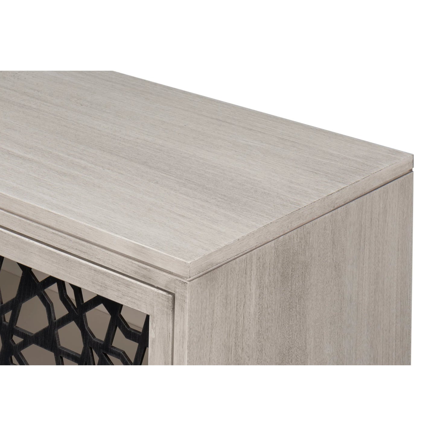007 SI-2372479 | Closeup | Covet Door Chest by Sarreid Ltd. in white. Made from tanganika wood in a transitional style.