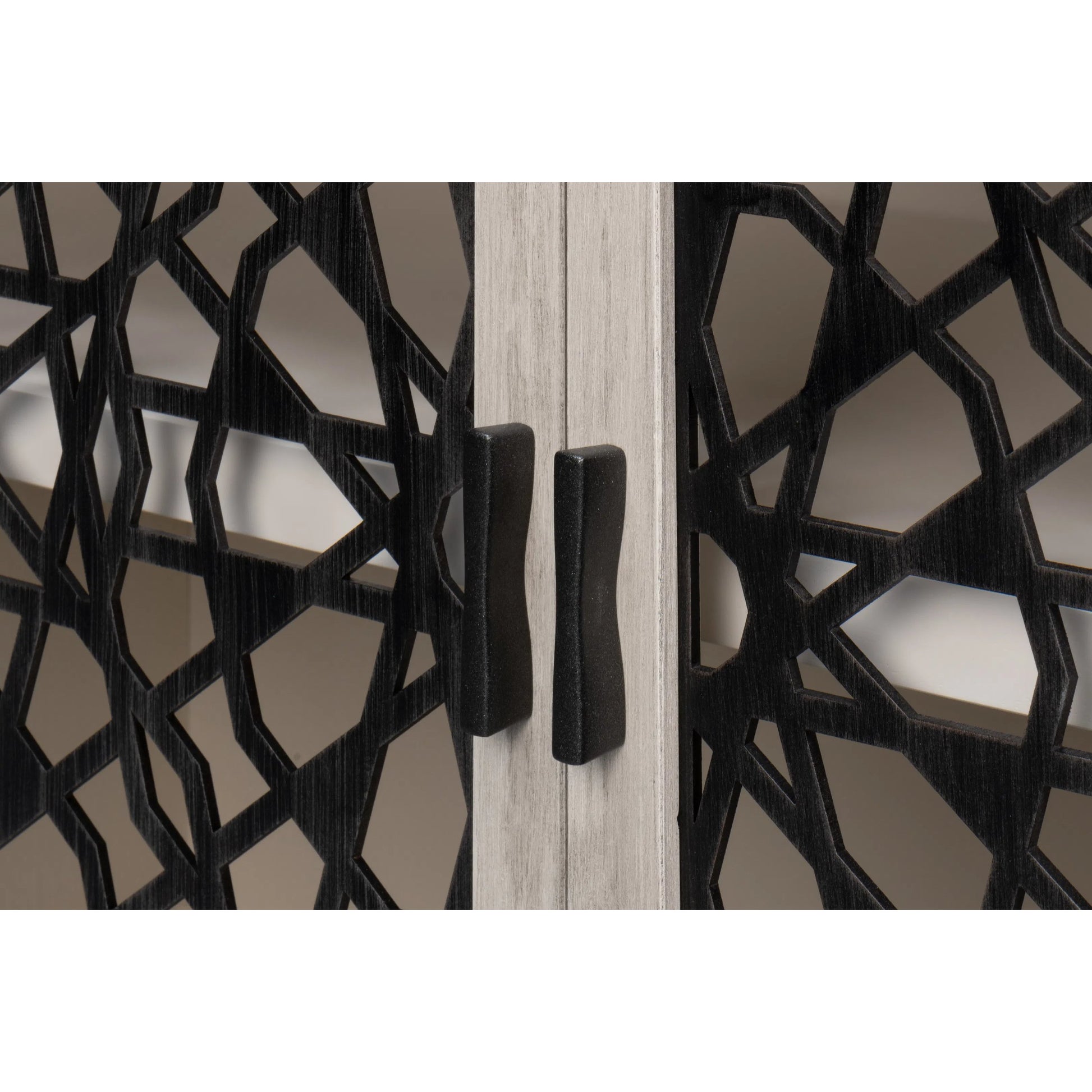 Covet Door Chest by Sarreid Ltd. in white. Made from tanganika wood in a transitional style.