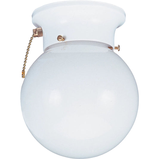 Tomkin One Light Ceiling Flush Mount by Visual Comfort & Co. in white. Made from steel in a unique style.