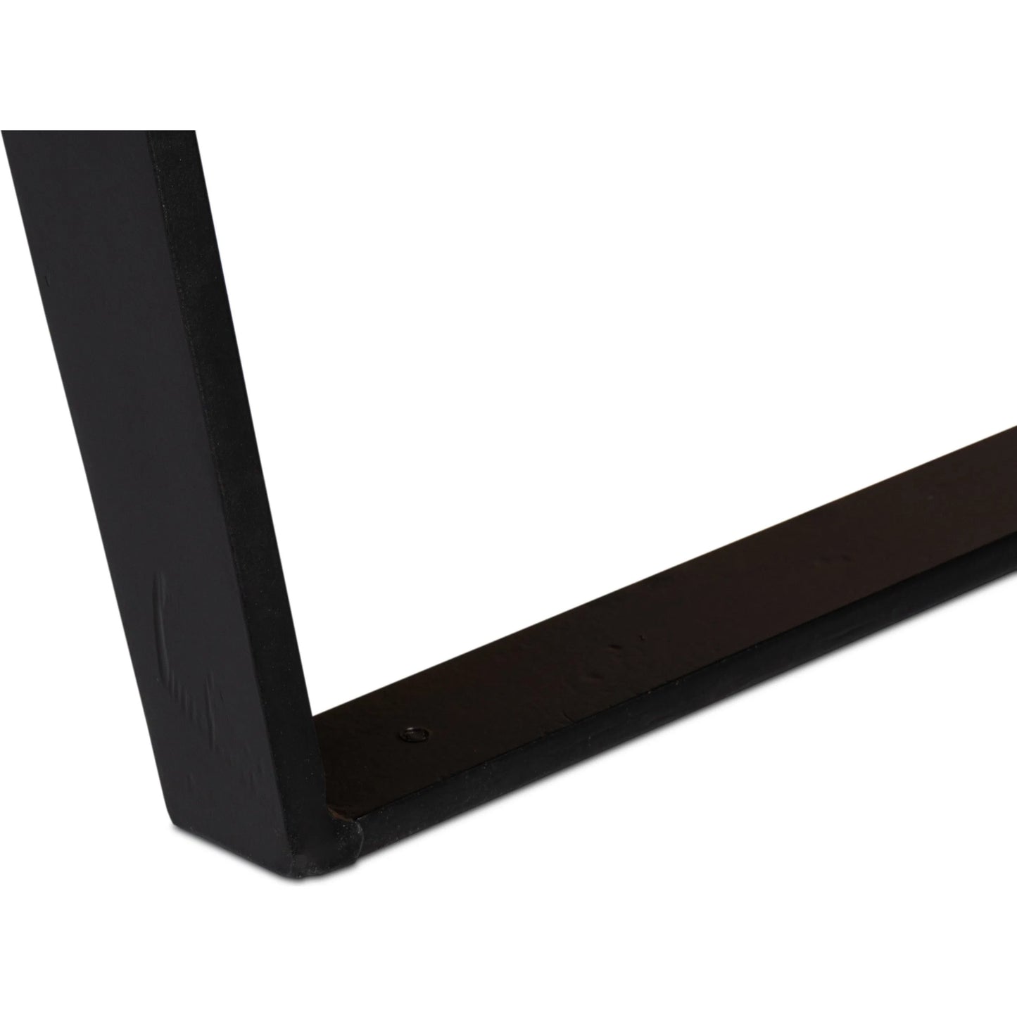 007 SI-2372553 | Closeup | Paige Parquet Top Dining Table by Sarreid Ltd. in brown. Made from mango, powder coated legs in a modern style.