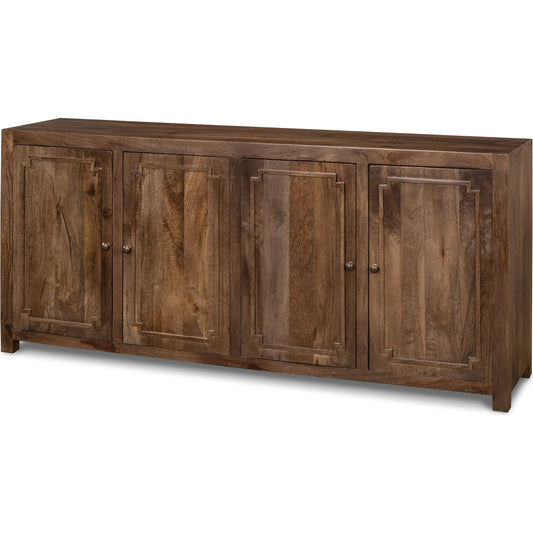 Benedict Sideboard by Sarreid Ltd. in walnut. Made from mango wood in a traditional style.