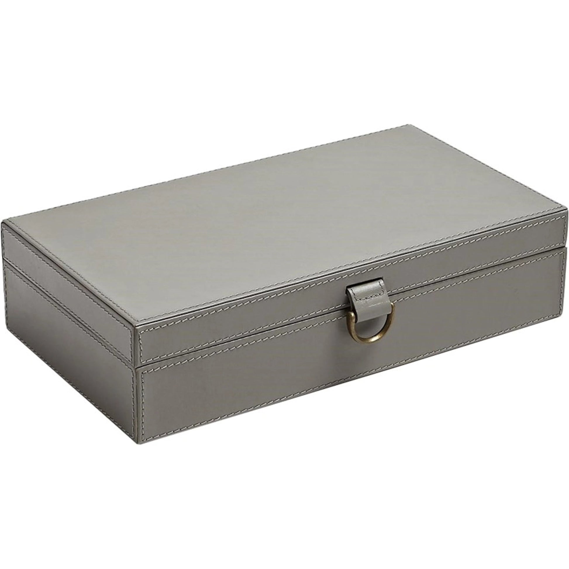 Marbled Leather D Ring Box by Global Views. Made from unique in a transitional style.