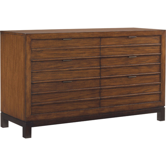 Palm Bay Dresser by Tommy Bahama Home. Made from unique in a rustic style.