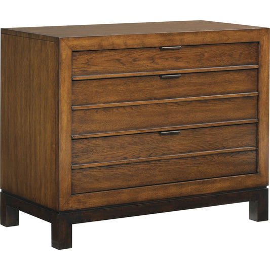 Coral Nightstand by Tommy Bahama Home in walnut. Made from unique in a transitional style.