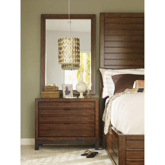 Coral Nightstand by Tommy Bahama Home in walnut. Made from unique in a transitional style.