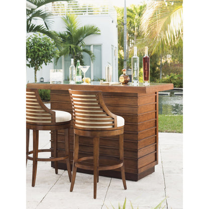 Cabana Swivel Bar Stool by Tommy Bahama Home. Made from unique in a transitional style.