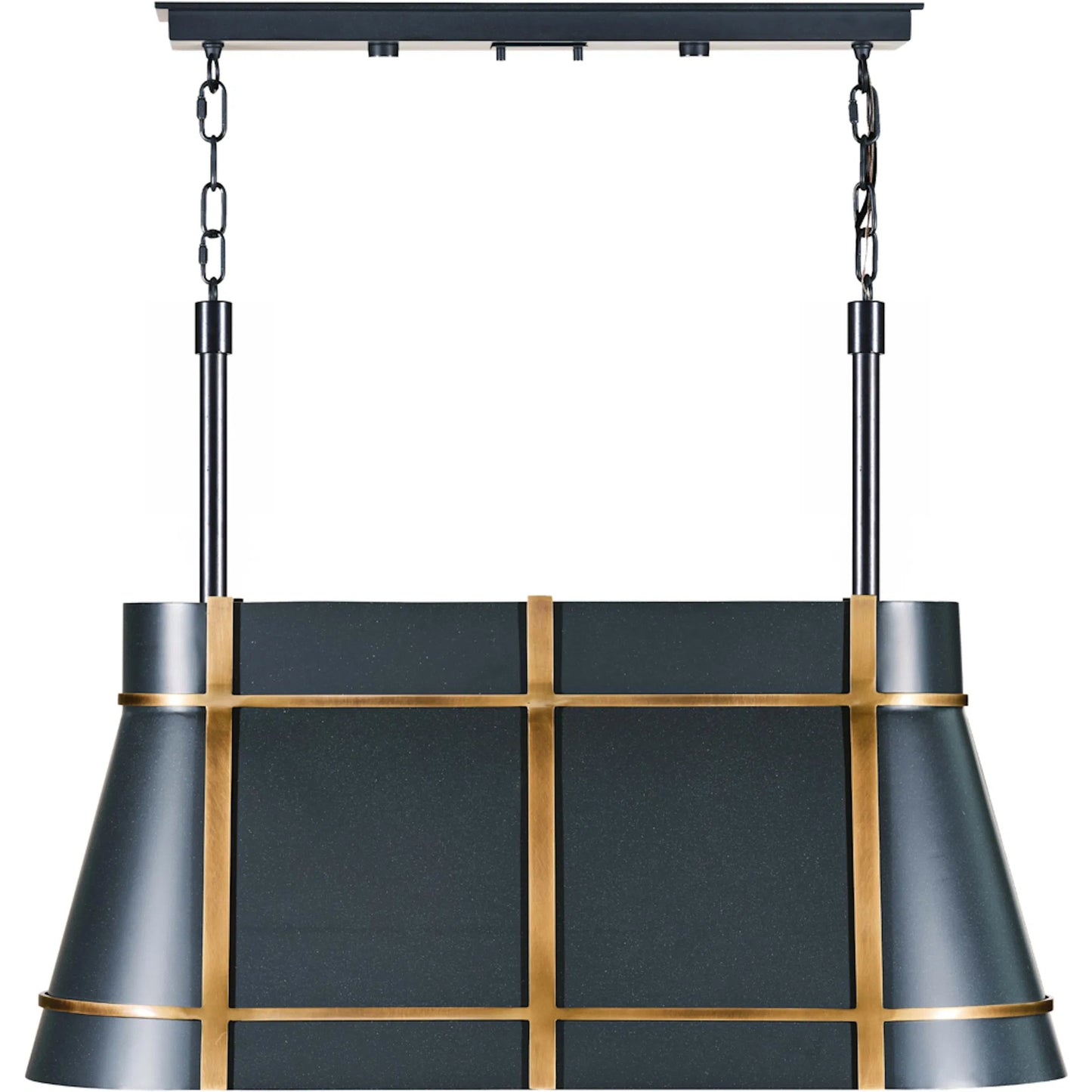 001 SI-2445078 | Primary Silo | Brasserie 3-Light Linear Chandelier by Varaluz in blackened zinc, heritage bronze. Made from unique in a modern style.