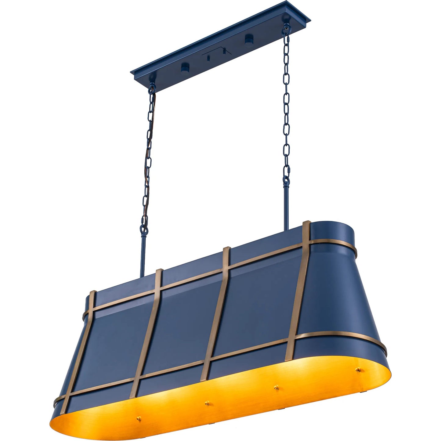 002 SI-2536924 | Additional Silo | Brasserie 4 Light Linear by Varaluz in blue. Made from steel in a unique style.
