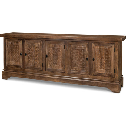Gentry Sideboard by Sarreid Ltd. in walnut. Made from mango wood in a traditional style.