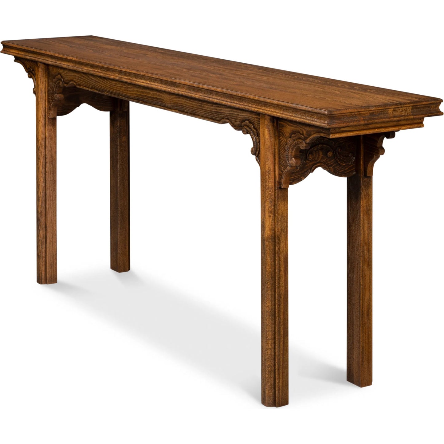 004 SI-2372503 | Additional Silo | Equestrian Console Table by Sarreid Ltd. in brown husk. Made from beechwood in a traditional style.