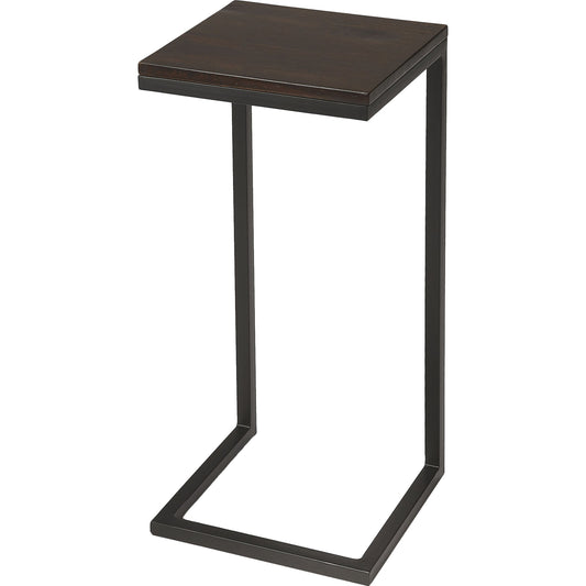 Kilmer Accent Table by Butler Specialty Company in dark brown and coffee. Made from mango wood, iron in a modern style.