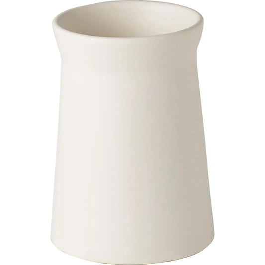 Soft Curve Vase by Global Views in white. Made from ceramic in a modern style.