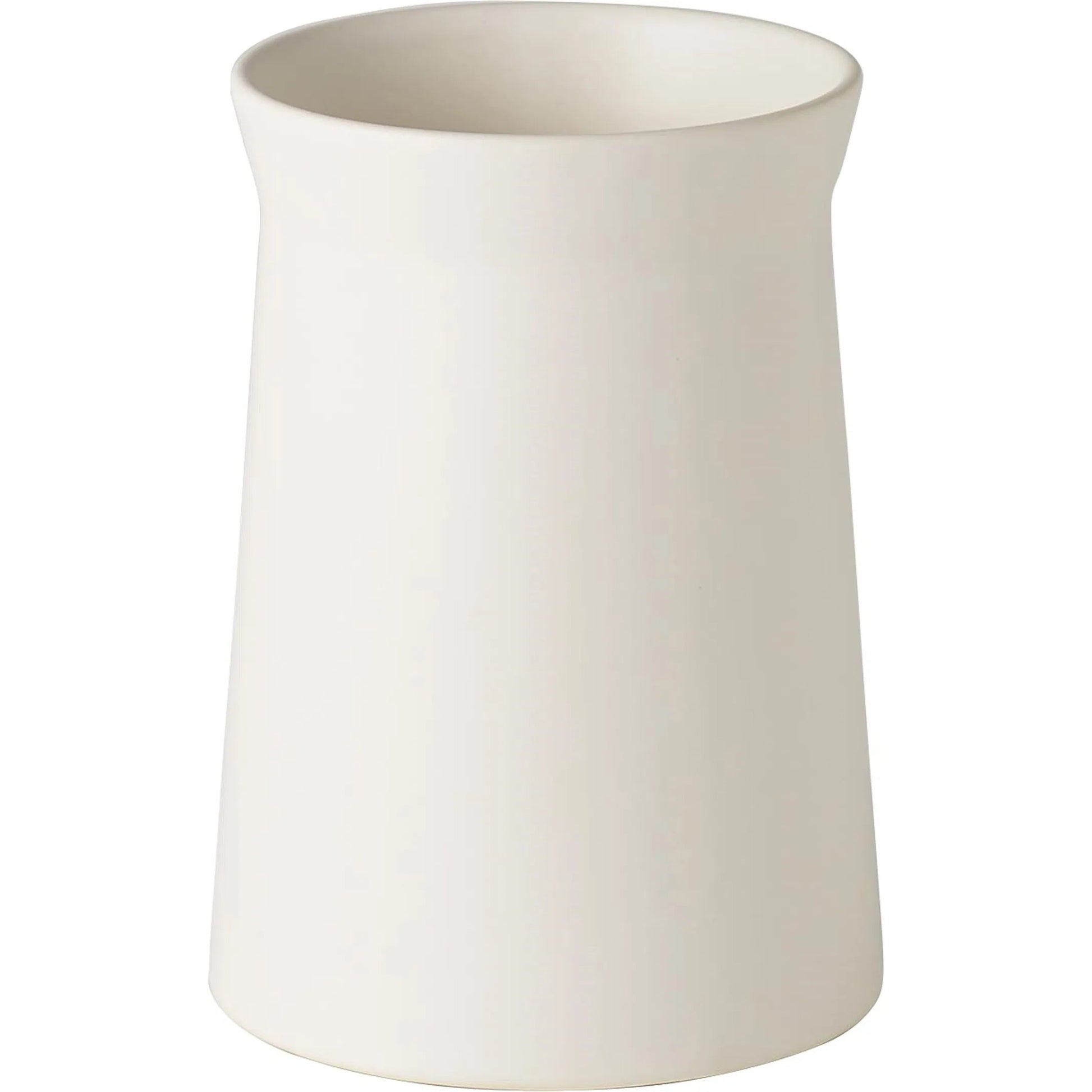 Soft Curve Vase by Global Views in white. Made from ceramic in a modern style.