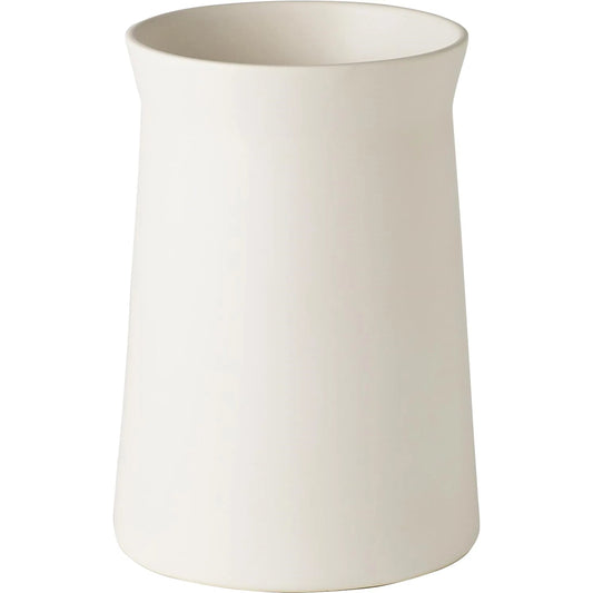 Soft Curve Vase by Global Views in white. Made from ceramic in a modern style.