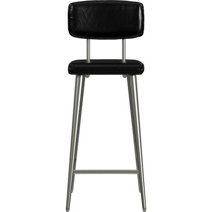 Saddle Leather Rectangular 26" Counter Stool by Butler Specialty Company. Made from iron, leather, plywood, tris free fr foam in a modern style.