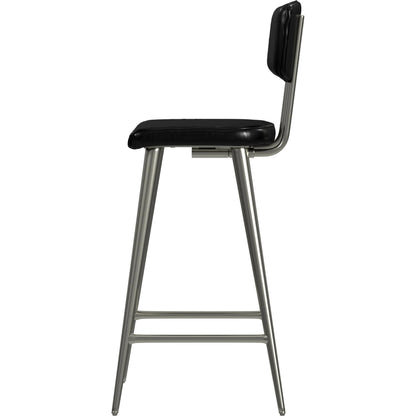 Saddle Leather Rectangular 26" Counter Stool by Butler Specialty Company. Made from iron, leather, plywood, tris free fr foam in a modern style.