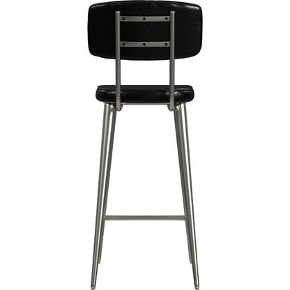 Saddle Leather Rectangular 26" Counter Stool by Butler Specialty Company. Made from iron, leather, plywood, tris free fr foam in a modern style.