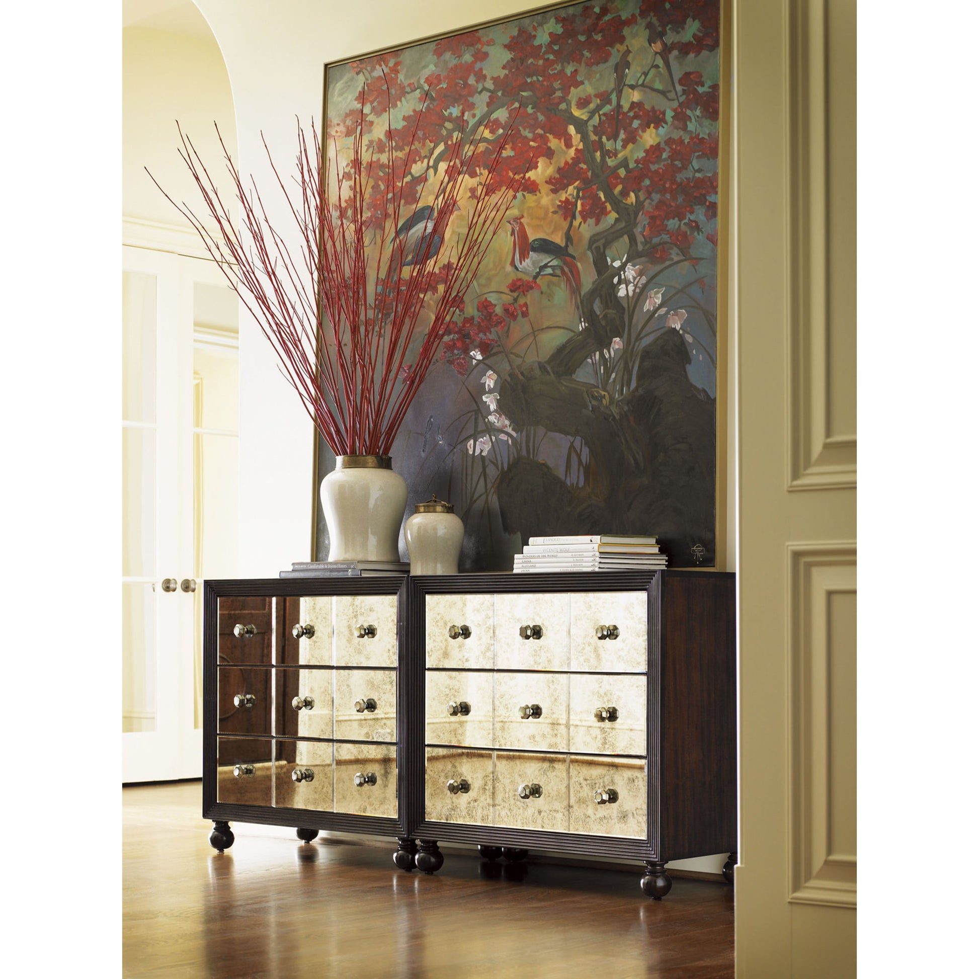 Starlight Mirrored Nightstand by Tommy Bahama Home. Made from unique in a transitional style.