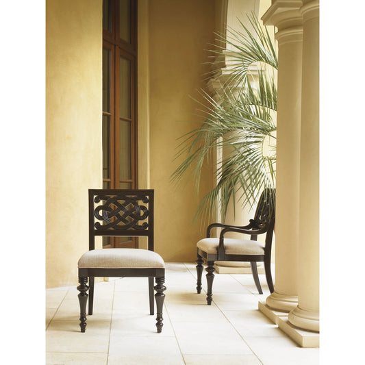 Molokai Arm Chair by Tommy Bahama Home in golden bamboo. Made from unique in a cottage & farmhouse style.