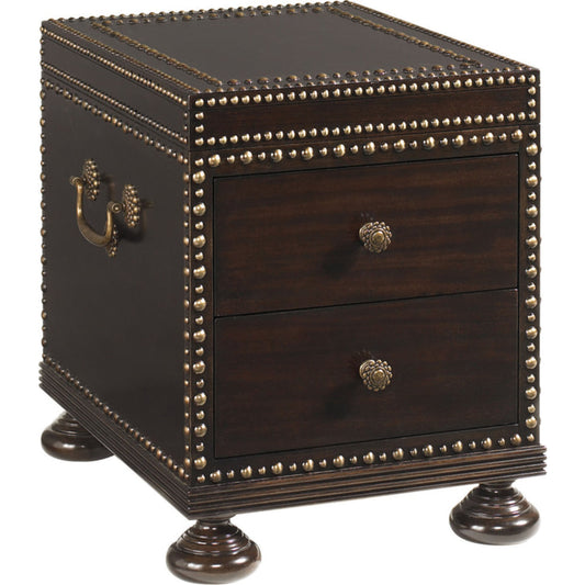 Sunset Cay Lamp Table by Tommy Bahama Home in mahogany. Made from unique in a transitional style.