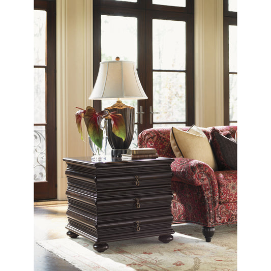 Black Sands Lamp Table by Tommy Bahama Home. Made from unique in a eclectic & global style.