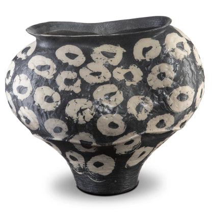 Japonesque Bowl by Currey and Company in black, light mud. Made from porcelain in a modern style.