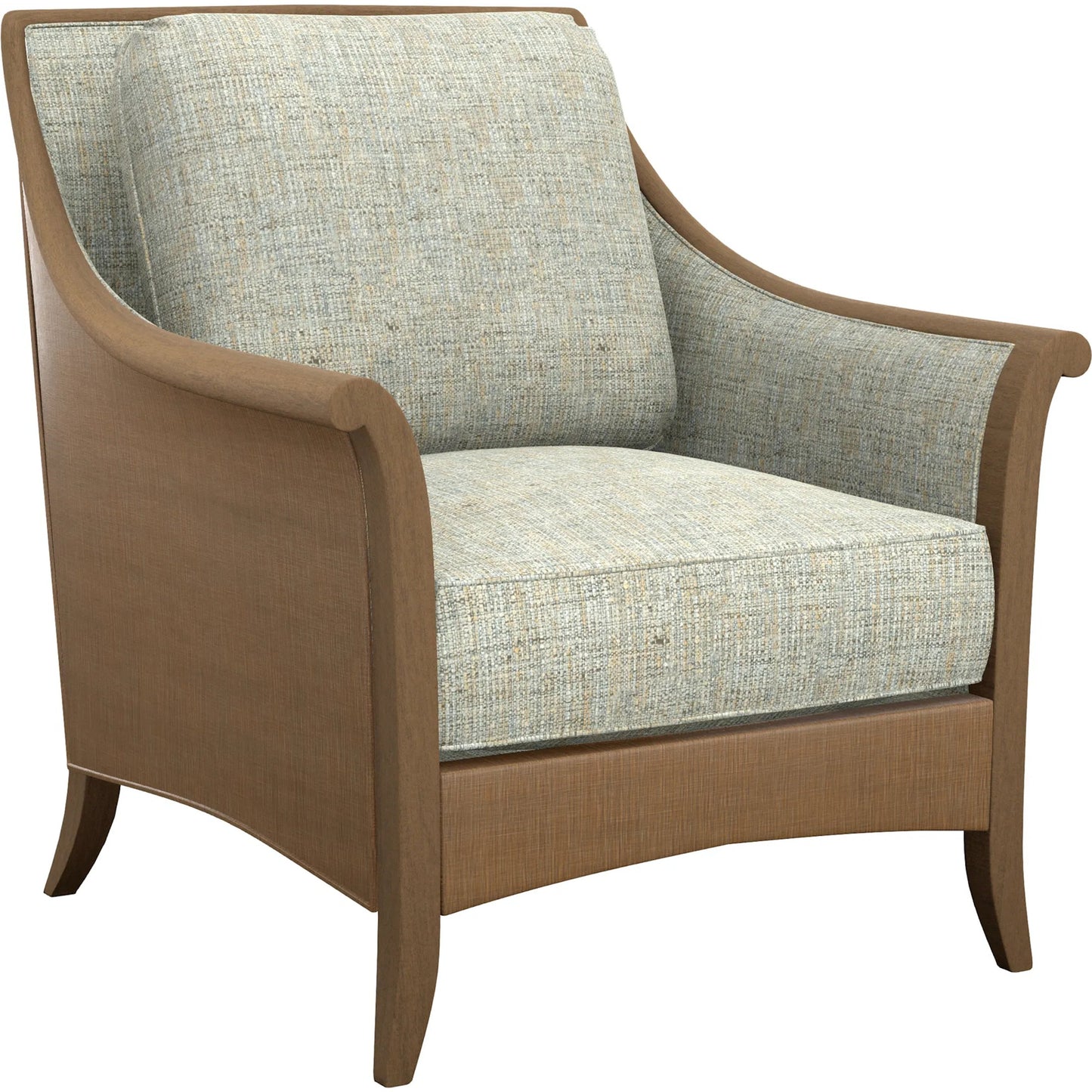 001 SI-2540439 | Primary Silo | Nantucket Chair by Barclay Butera in green. Made from mahogany, fabric in a unique style.