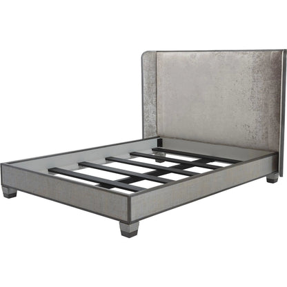 Argento Bed by Global Views in pewter. Made from unique in a transitional style.