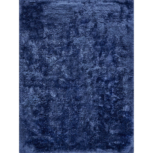 Sumo Shag 5381 Rug by Exquisite Rugs in navy. Made from polyester, microfiber in a unique style.