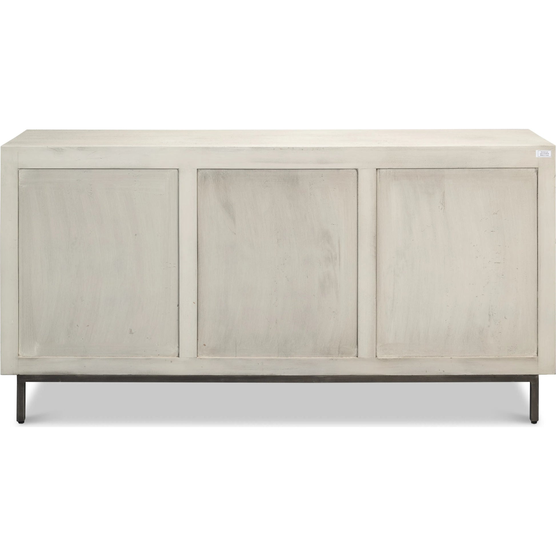 Bricka Three Door Sideboard by Sarreid Ltd. in grey. Made from mango wood in a transitional style.