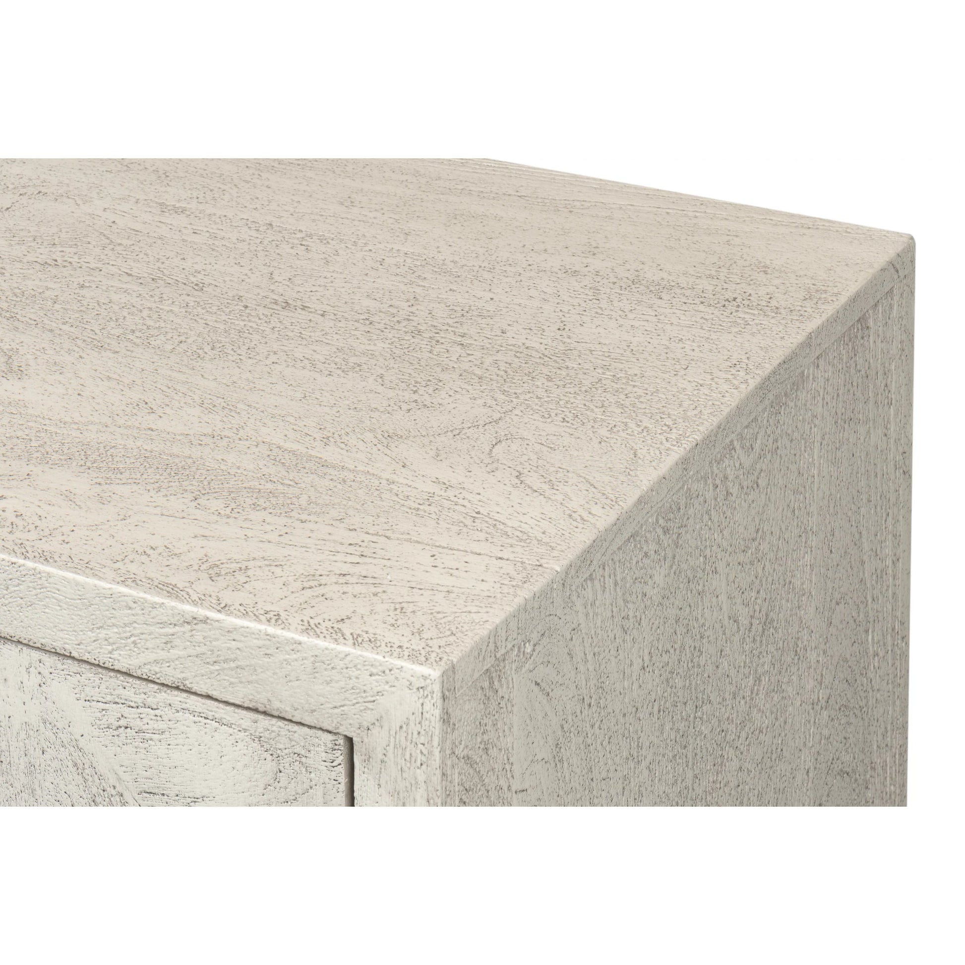 Bricka Three Door Sideboard by Sarreid Ltd. in grey. Made from mango wood in a transitional style.