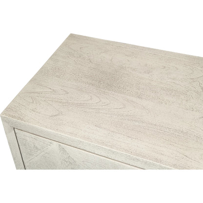 Bricka Three Door Sideboard by Sarreid Ltd. in grey. Made from mango wood in a transitional style.