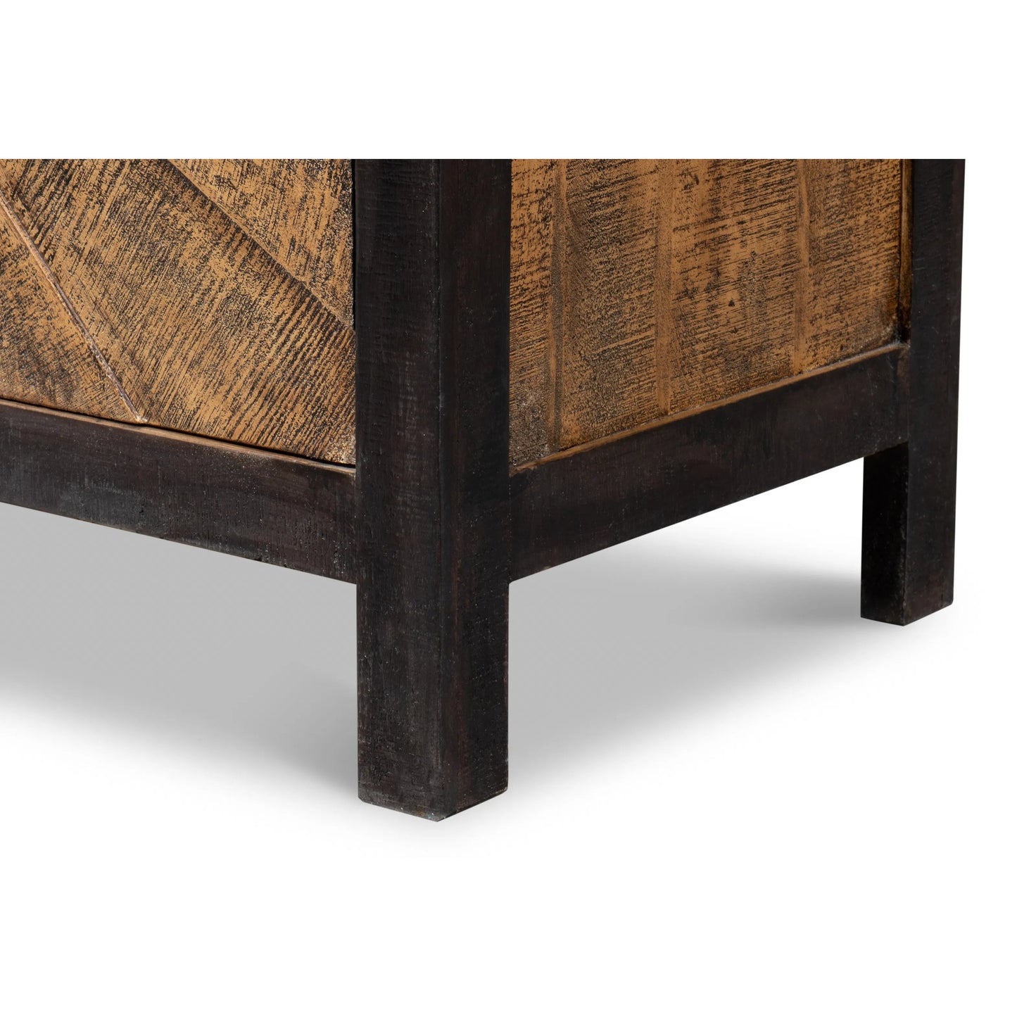 010 SI-2372474 | Closeup | Centrum Four Door Sideboard by Sarreid Ltd. in brown. Made from mango wood in a traditional style.