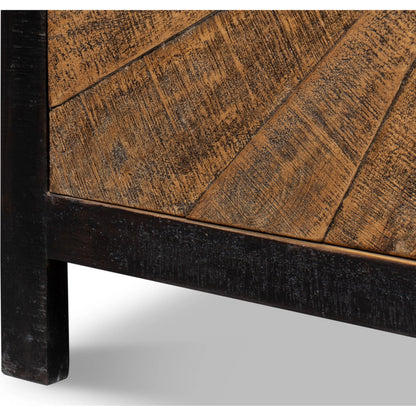 Centrum Four Door Sideboard by Sarreid Ltd. in brown. Made from mango wood in a traditional style.