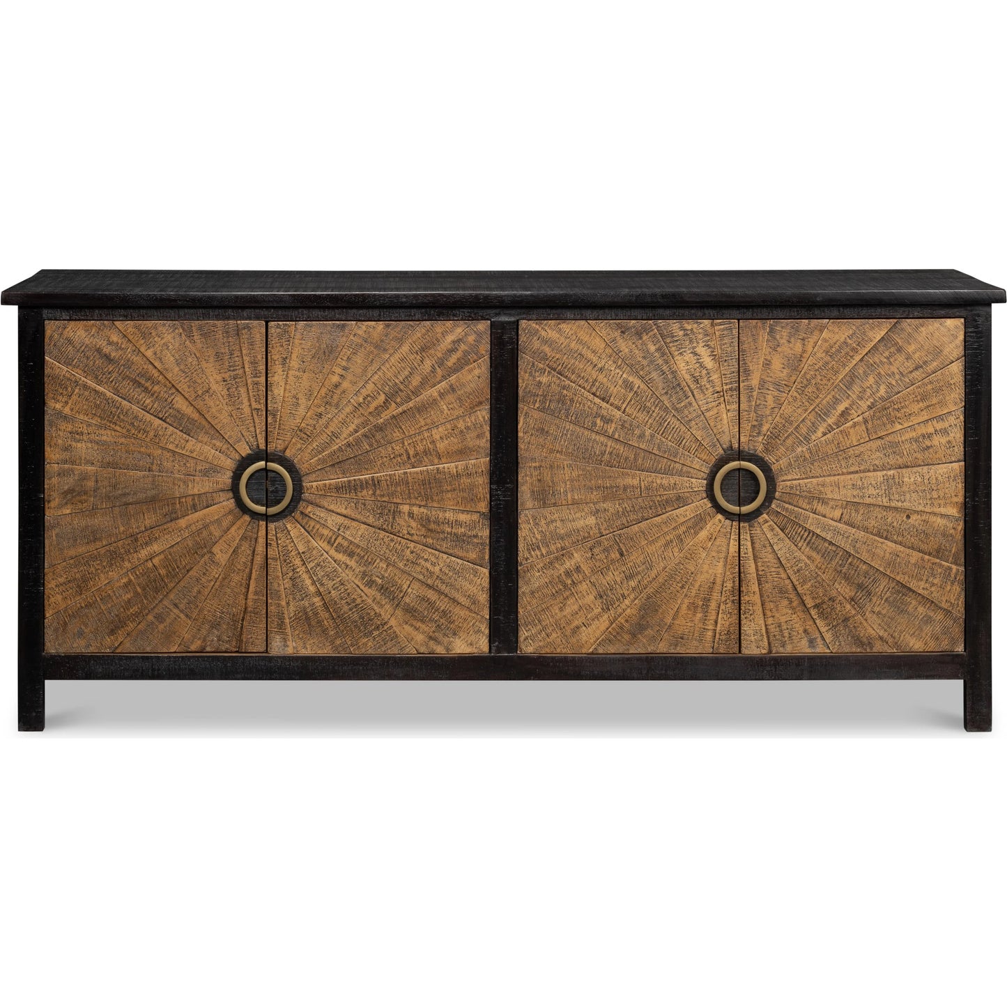 005 SI-2372474 | Additional Silo | Centrum Four Door Sideboard by Sarreid Ltd. in brown. Made from mango wood in a traditional style.