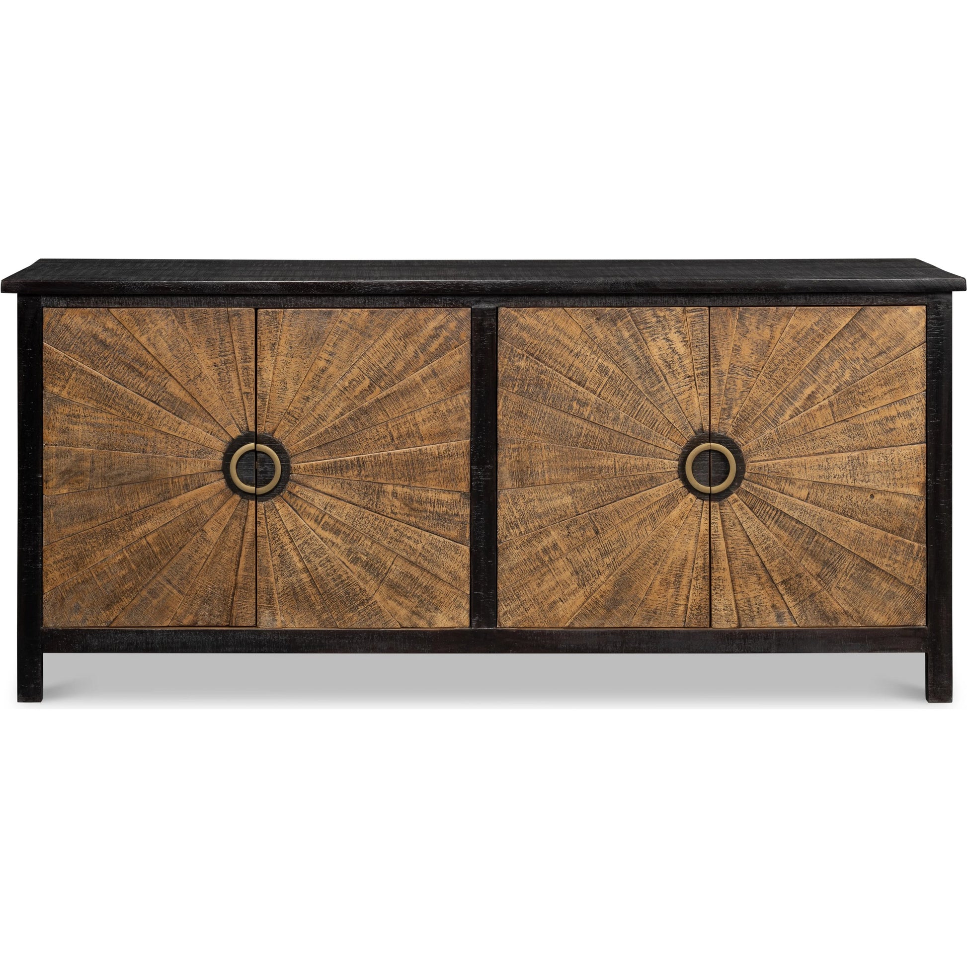 Centrum Four Door Sideboard by Sarreid Ltd. in brown. Made from mango wood in a traditional style.