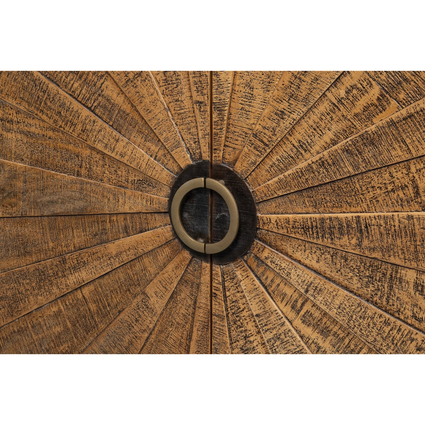 008 SI-2372474 | Closeup | Centrum Four Door Sideboard by Sarreid Ltd. in brown. Made from mango wood in a traditional style.