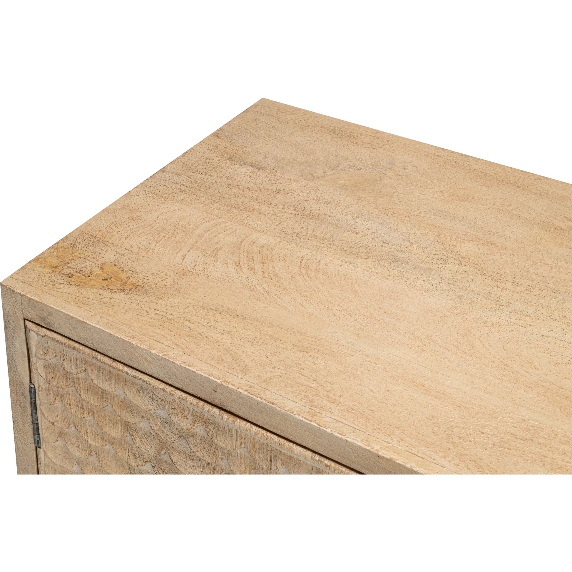 Archie Four Door Sideboard by Sarreid Ltd. in tan. Made from mango wood in a transitional style.