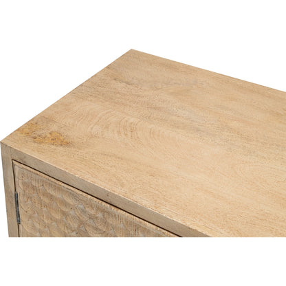 Archie Four Door Sideboard by Sarreid Ltd. in tan. Made from mango wood in a transitional style.