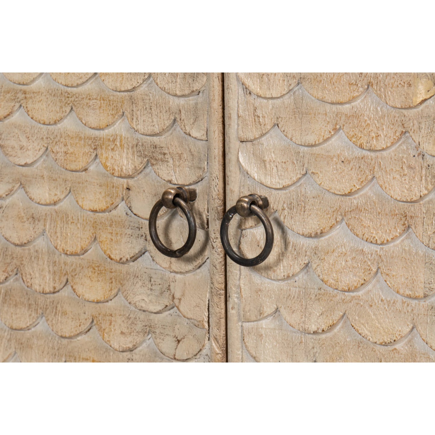 010 SI-2372448 | Closeup | Archie Four Door Sideboard by Sarreid Ltd. in tan. Made from mango wood in a transitional style.