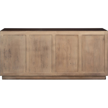 Preston Four Door Sideboard by Sarreid Ltd. in brown. Made from mango wood in a traditional style.