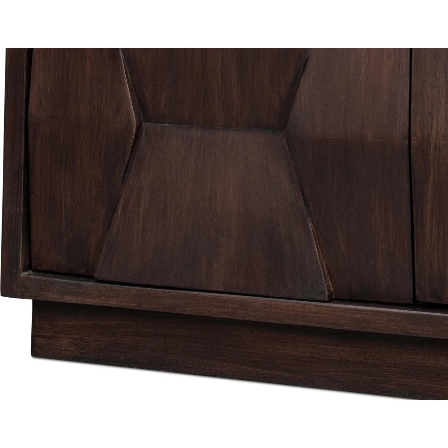 009 SI-2372563 | Closeup | Preston Four Door Sideboard by Sarreid Ltd. in brown. Made from mango wood in a traditional style.