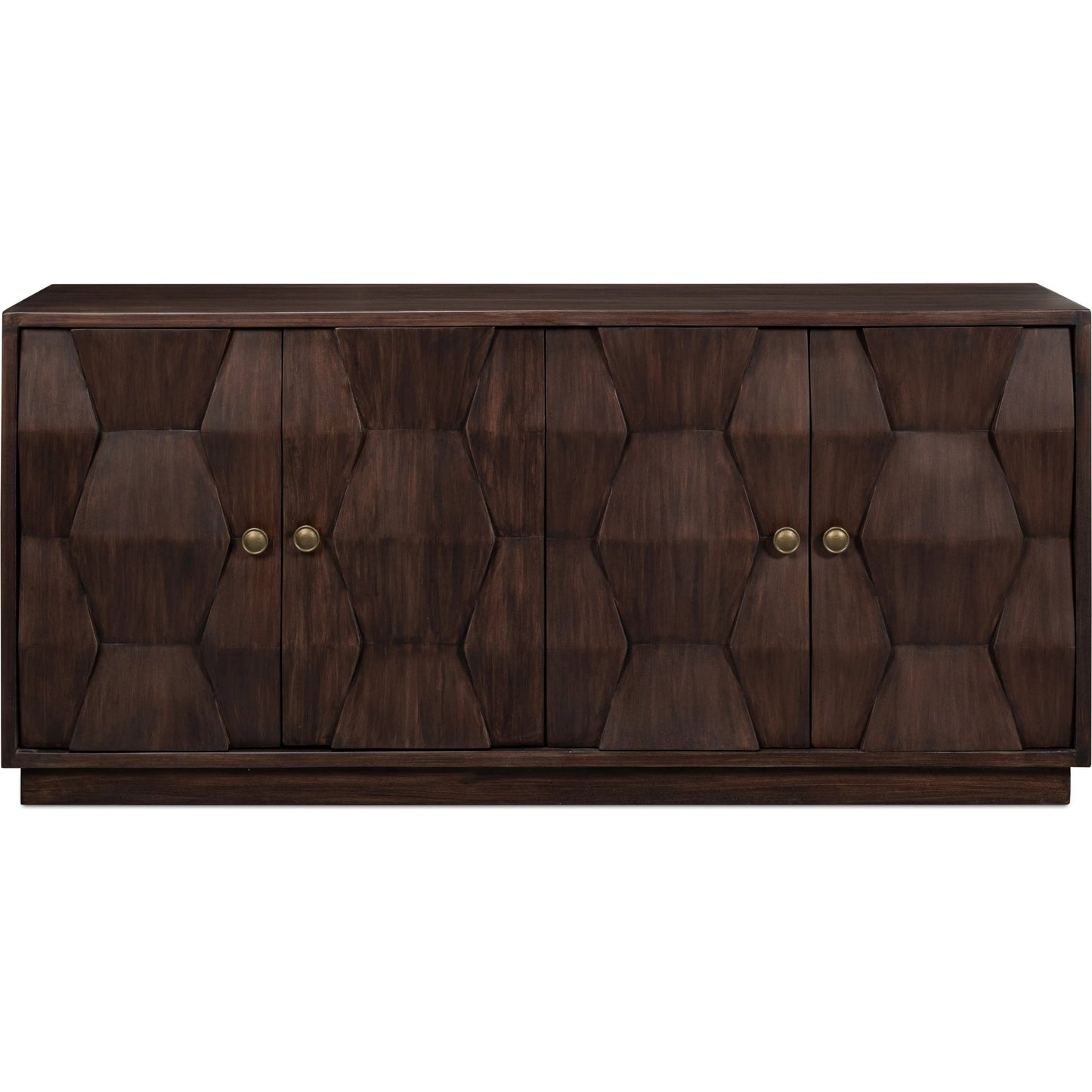 004 SI-2372563 | Additional Silo | Preston Four Door Sideboard by Sarreid Ltd. in brown. Made from mango wood in a traditional style.